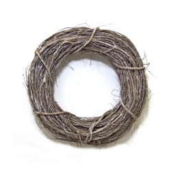 Wianek naturalny Wiklinowy Rustykalny Szary 35cm